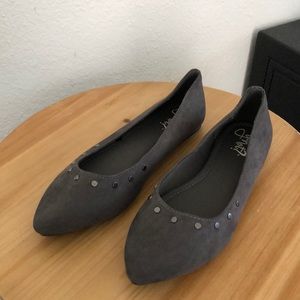Grey Suede Flats